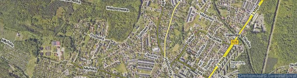 Zdjęcie satelitarne Miedziana ul.